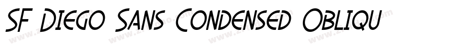 SF Diego Sans Condensed Oblique字体转换